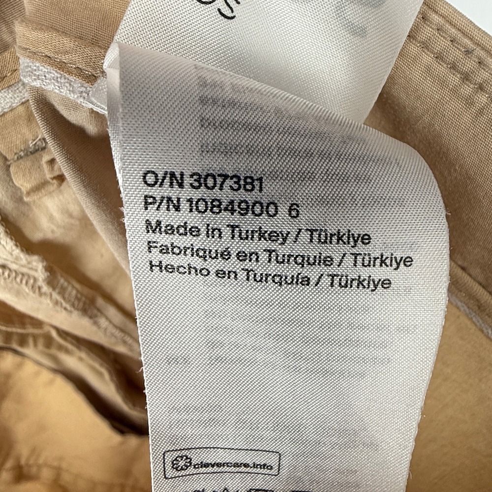 COS Light Beigeβ High Rise Tapered Cotton Chino Pants Size 14 - Picture 4 of 6